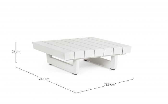 Masuta Infinity, Aluminiu/Poliester, Alb, 73,5x73,5x24 cm [5]