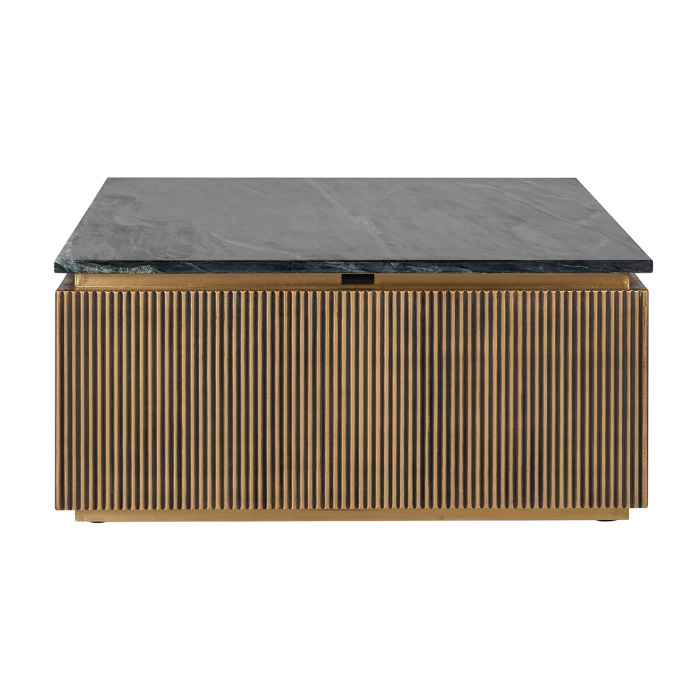 Masuta Ironville, Metal/Marmura/Lemn, Auriu/Negru, 41x90x90 cm [5]