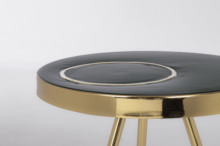 Masuta KESAR, Negru/Auriu, Metal, 40x40.5 cm [4]
