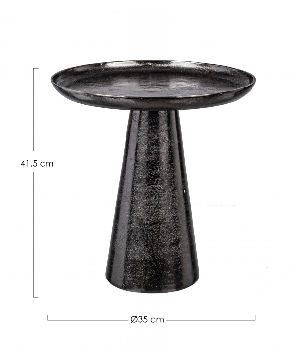 Masuta Kulvir, Aluminiu, Negru, 35x35x41.5 cm [2]