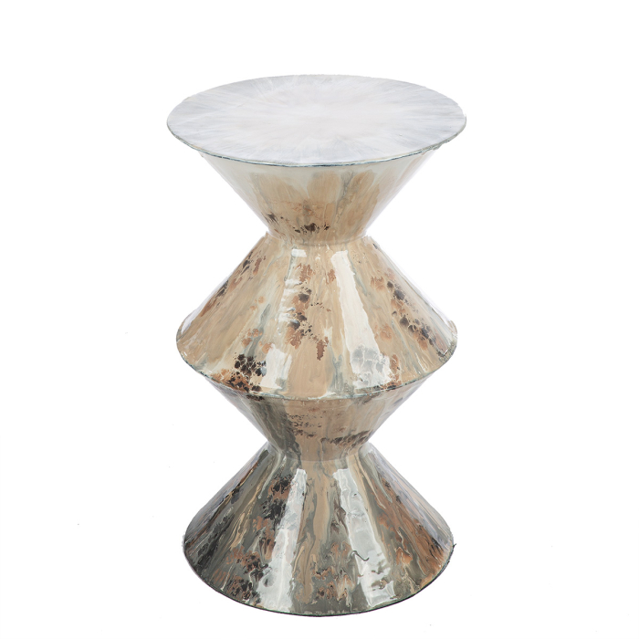 Masuta laterala, "Boulevard", Metal, bej, maro, crem, PU 1, H 52 cm, A. 31 cm [3]
