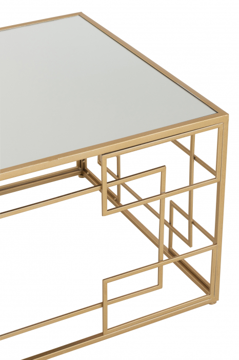 Masuta Lines, Metal, Auriu, 120x66x47.5 cm [5]