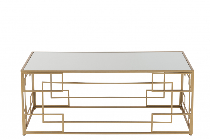 Masuta Lines, Metal, Auriu, 120x66x47.5 cm [2]