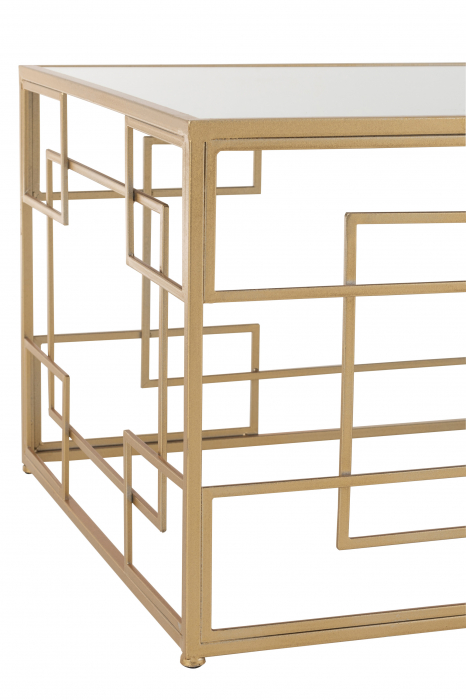 Masuta Lines, Metal, Auriu, 120x66x47.5 cm [4]