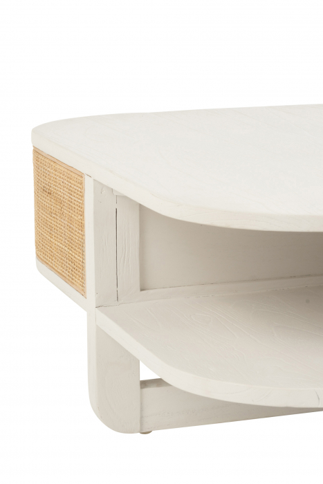 Masuta Molly, Lemn, Alb, 85x85x35 cm [4]