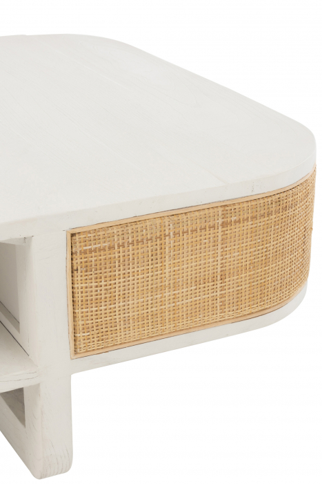 Masuta Molly, Lemn, Alb, 85x85x35 cm [5]