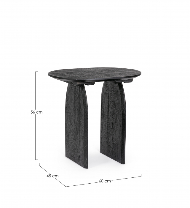 Masuta Monterrey, Lemn, Negru, 60x45x56 cm [5]