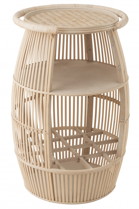 Masuta Open Barrel, Lemn, Natural, 52x52x78 cm