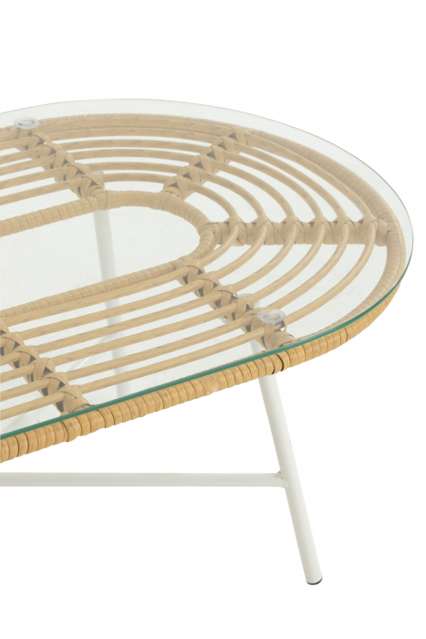 Masuta Oval, Metal, Maro, 90x50x35 cm [5]