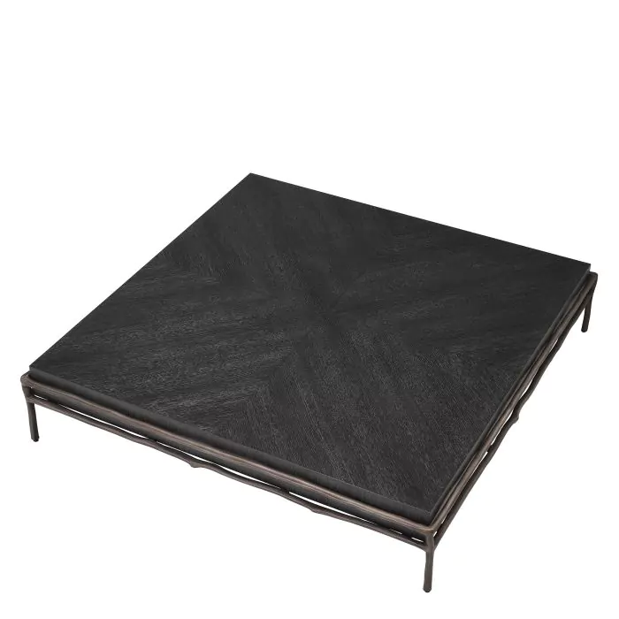 Măsuță de cafea, Premier, furnir din stejar, gri carbune , Dims: L. 120 | W. 120 | H. 25.5  (CM) [2]