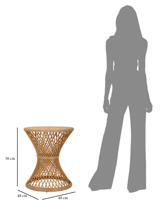 Masuta Rattan, Rattan, Natural, 56x48x48 cm [6]