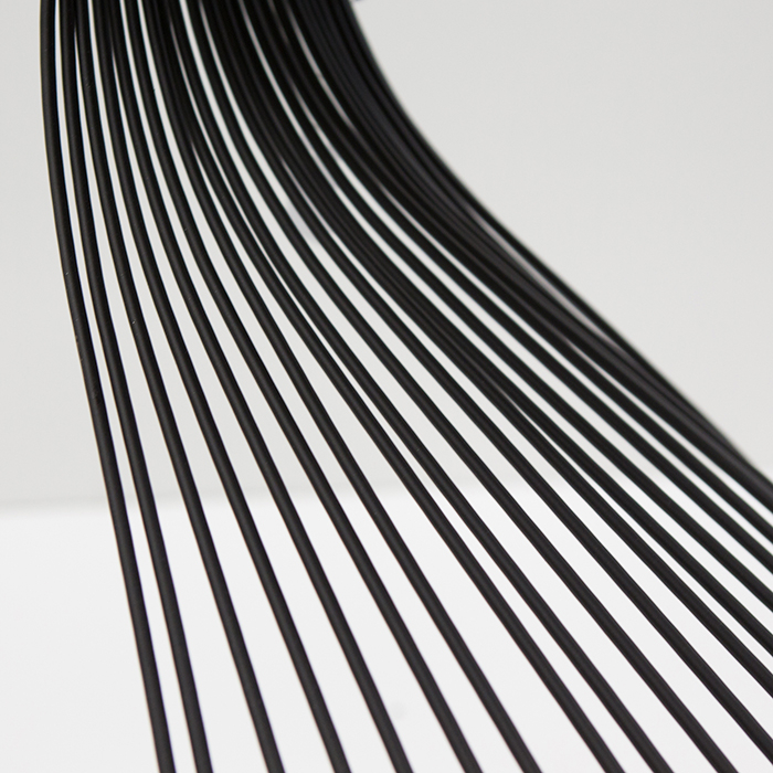 Masuta Ray metal/sticla, negru, 54x35 cm [3]