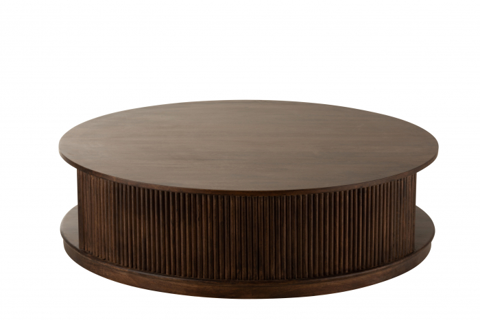 Masuta rotunda Reyi , Lemn, Maro, 120.5x120.5x36 cm [2]