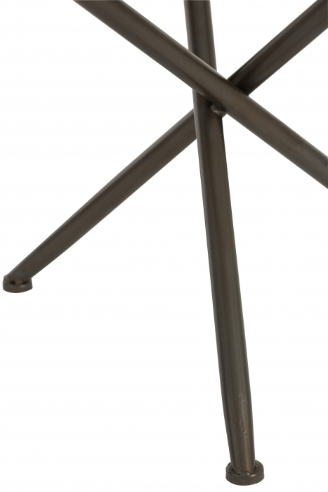 Masuta Rotunda Wood, Lemn/Sticla/Metal, Natural/Maro, 50x50x52 cm [2]