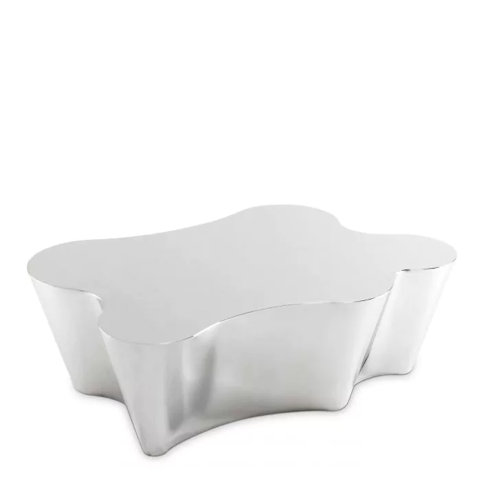 Măsuță de cafea, Sceptre otel inoxidabil lustruit, Dims: L. 116 | W. 76 | H. 38  (CM) [4]