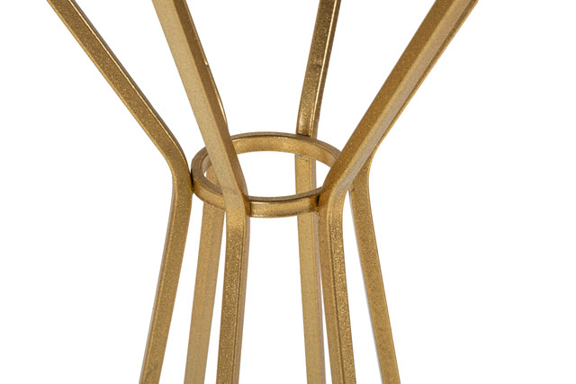 Masuta Simple New, Fier/MDF/Oglinda, Auriu, 80x40x40 cm [4]