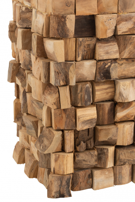 Masuta/Taburet Pieces, Lemn, Maro, 30x30x45 cm [3]