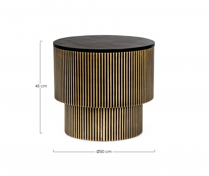 Masuta Virat, MDF, Auriu/Negru, 50x50x45 cm [2]