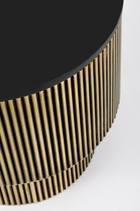 Masuta Virat, MDF, Auriu/Negru, 50x50x45 cm [4]