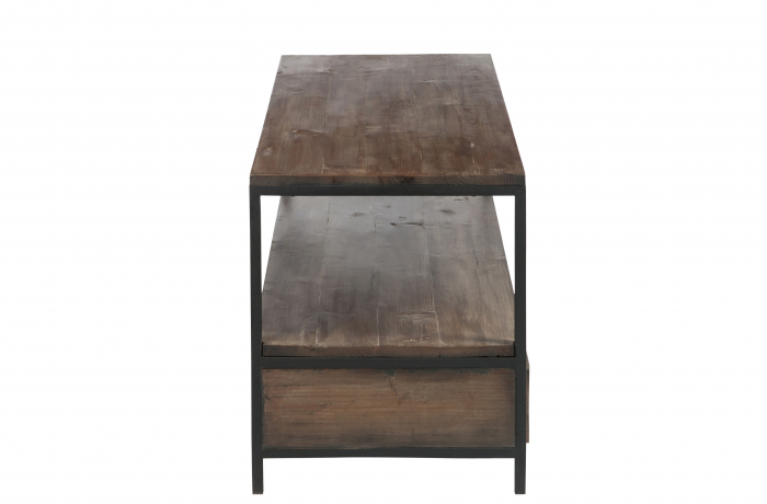 Masuta de cafea, Lemn/metal, Negru/Maro, 120x50x60.5 cm [4]