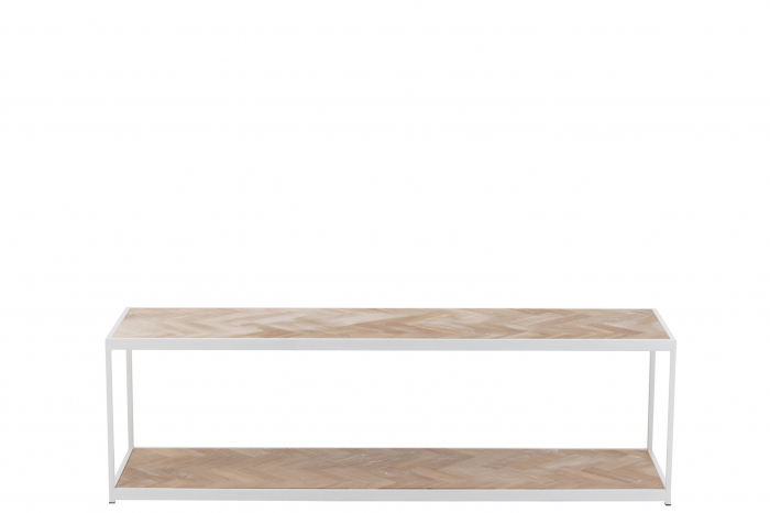 Masuta Zigzag, Lemn, Alb, 150x40x45 cm [2]