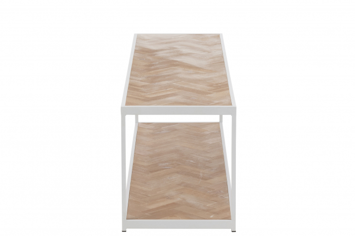 Masuta Zigzag, Lemn, Alb, 150x40x45 cm [3]