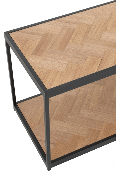 Masuta Zigzag, Lemn, Negru, 150x40x45 cm [5]