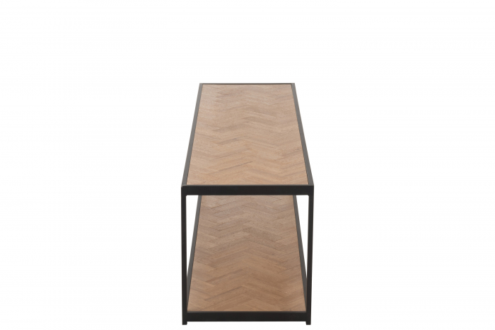 Masuta Zigzag, Lemn, Negru, 150x40x45 cm [3]