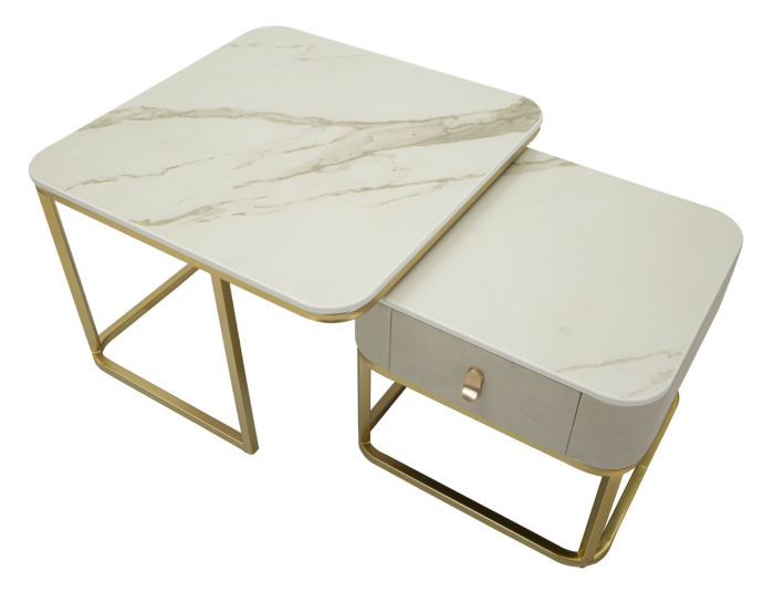 Masute de cafea Beauty, Set 2, 70x70x48-50x50x43,5 cm [4]