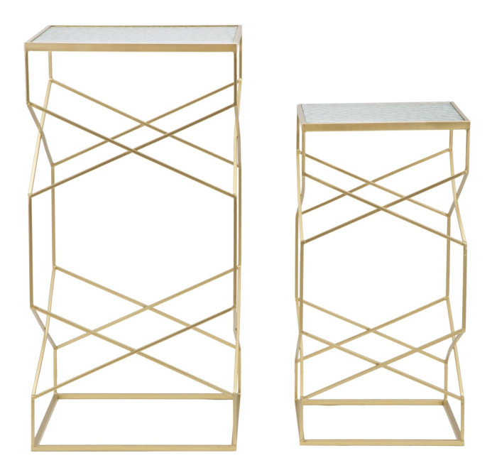 Masute de cafea din sticla, set 2, 50x50x100-40x40x80 cm [5]