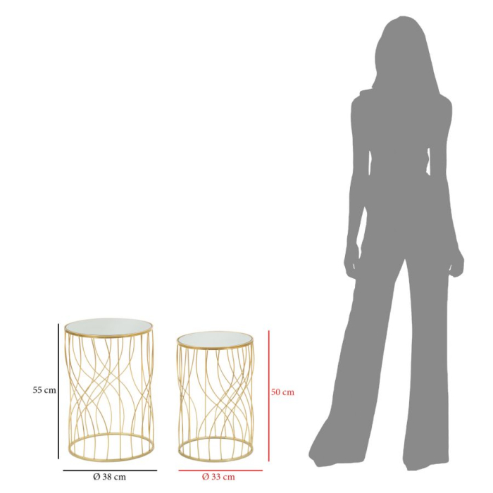 Masute de cafea, set 2, ø 38x55-33x50 cm [6]