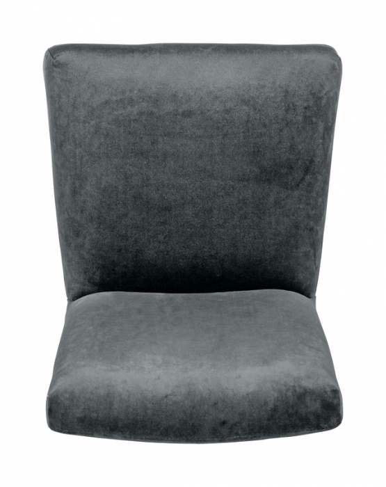 MIRCO, Scaun, catifea, gri închis, picioare din lemn, 98 cm [4]