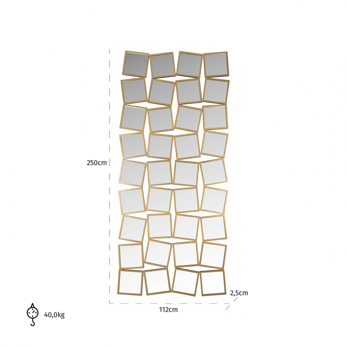 Oglinda Badia auriu 259x112 cm [4]