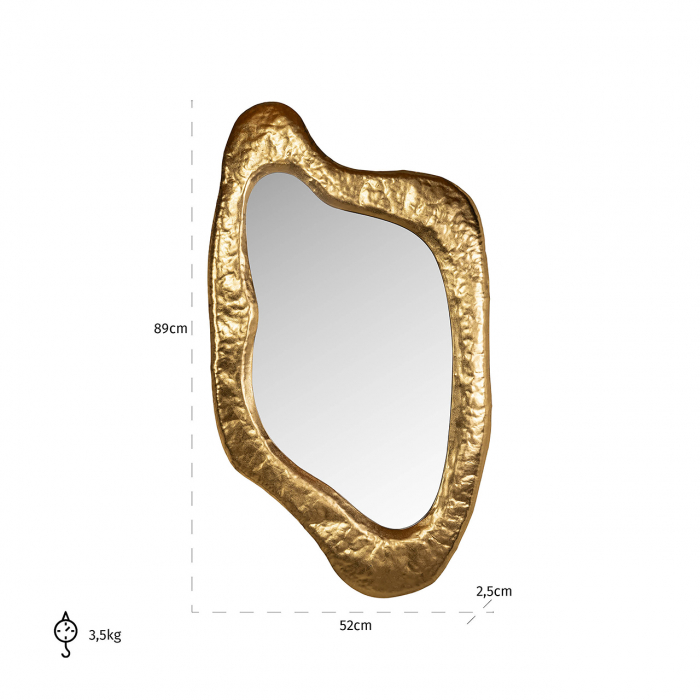 Oglindă Blinne (Auriu), Dims: 89.0 x 52.0 x 2.5 cm [3]
