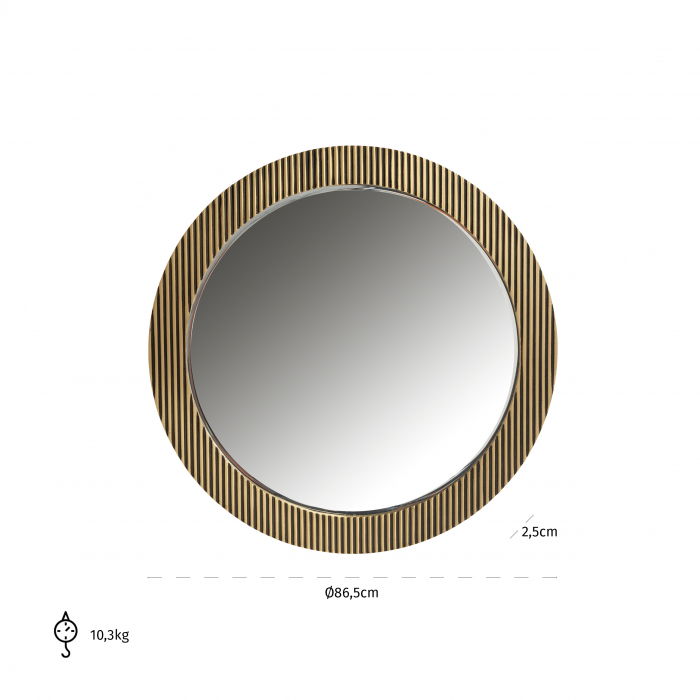 Oglinda  Ironville 86Ø (Gold) [3]