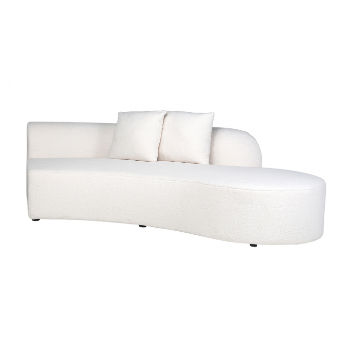 Sofa Grayson ottoman right white furry full upholstered left (Himalaya 900 white furry)