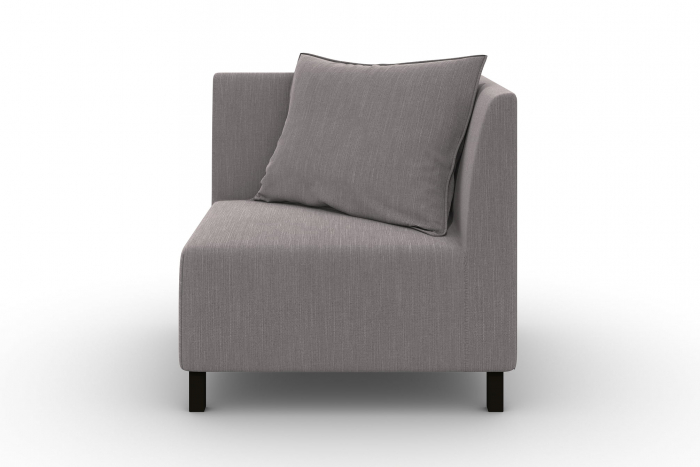 Modul de colt Tina, Gri, 88x82x88 cm [2]