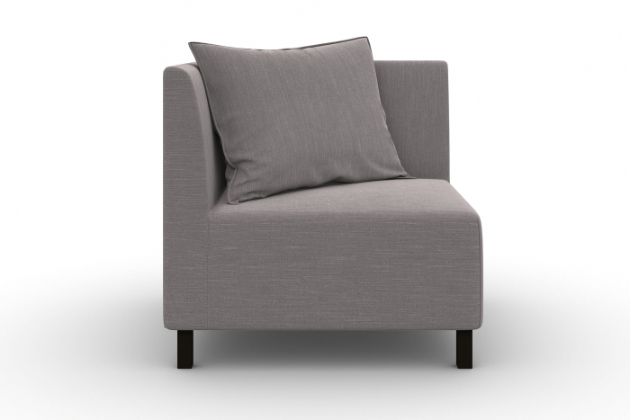 Modul de colt Tina, Gri, 88x82x88 cm [3]