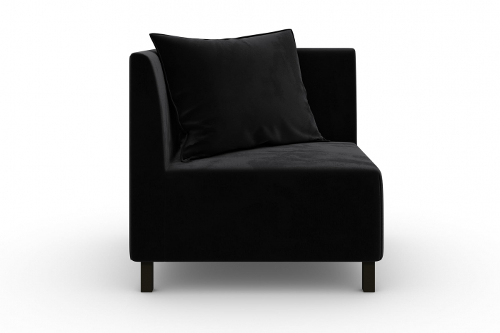 Modul de colt Tina, Negru, 88x82x88 cm [3]