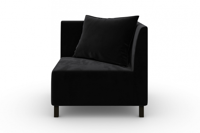 Modul de colt Tina, Negru, 88x82x88 cm [2]