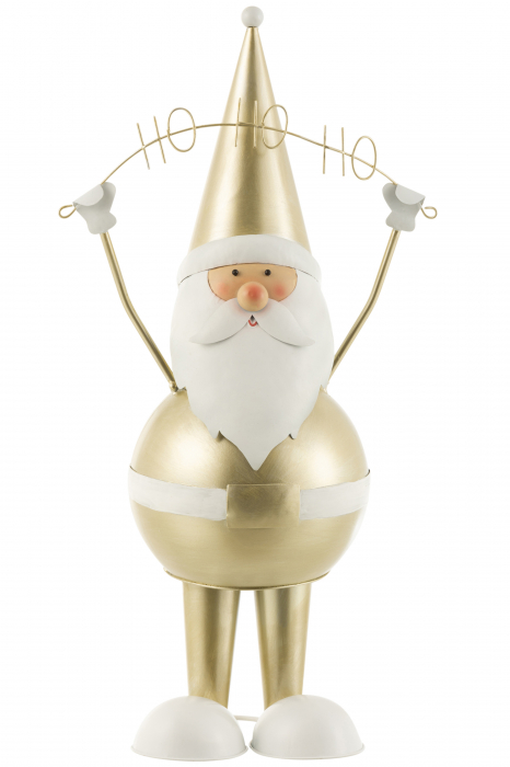 Decoratiune Santa, Metal, Argintiu, 24x16x50 cm