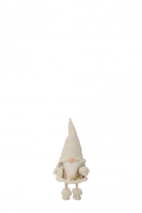 Mos Craciun Santa, Textil, Alb , 25.5×25.5×50 cm Jolipa
