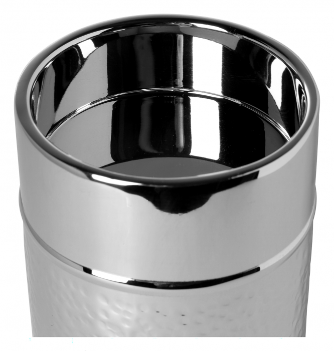 NASSAU, Suport lumânare pentru lumânare pilon, inox, ciocanit, d.10, h.5 cm [4]