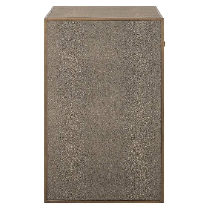 Noptieră Bloomville cu 1 sertar, sticlă (maro), Dims: 66.0 x 51.0 x 42.0 cm [3]