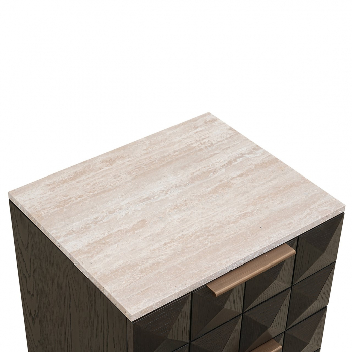 Noptiera Claremont 2-sertare (Maro) [6]