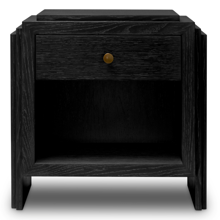 Noptiera ArtDeco furnir stejar gri carbune [3]