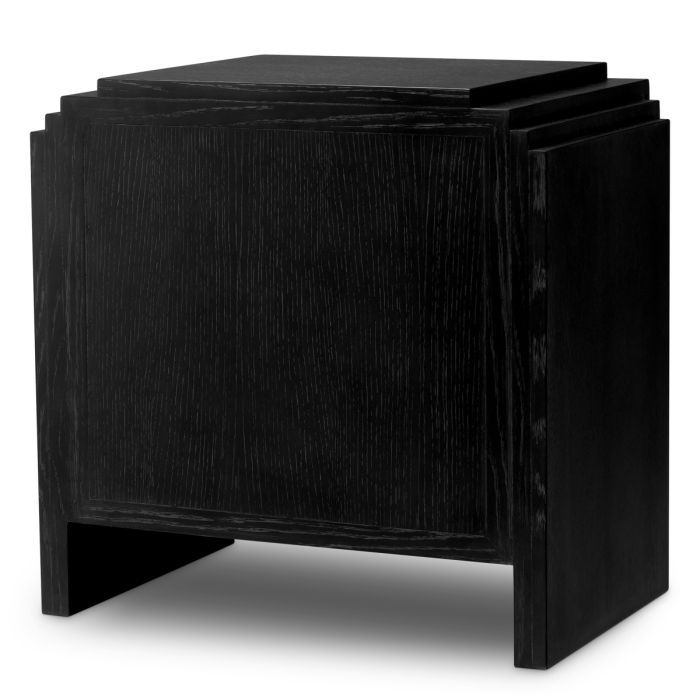 Noptiera ArtDeco furnir stejar gri carbune [5]