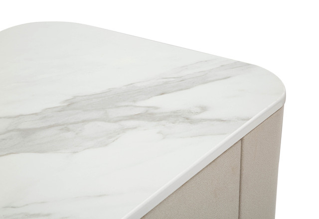 Noptiera/cabinet  Beauty, Lemn/MDF/Metal, Crem/Auriu, 47x60x40 cm [8]