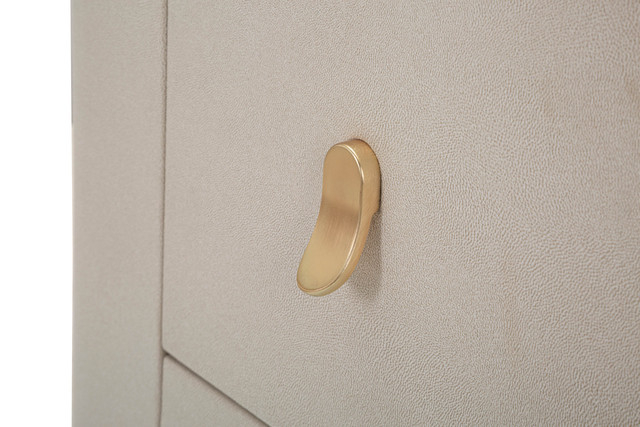 Noptiera/cabinet  Beauty, Lemn/MDF/Metal, Crem/Auriu, 47x60x40 cm [7]