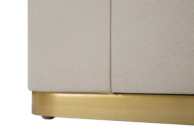Noptiera/cabinet  Beauty, Lemn/MDF/Metal, Crem/Auriu, 47x60x40 cm [9]